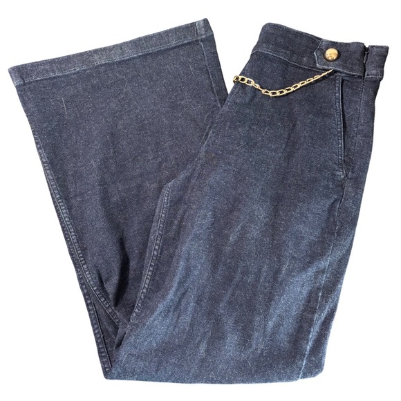 White House Black Market Pants - NWT White House Black Market Chain Detail Extra High Rise Wide Leg Jean Size 10R